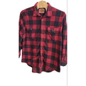 Outdoor Life‎ Thick Fleece Shirt Mens XL Red/Black Plaid